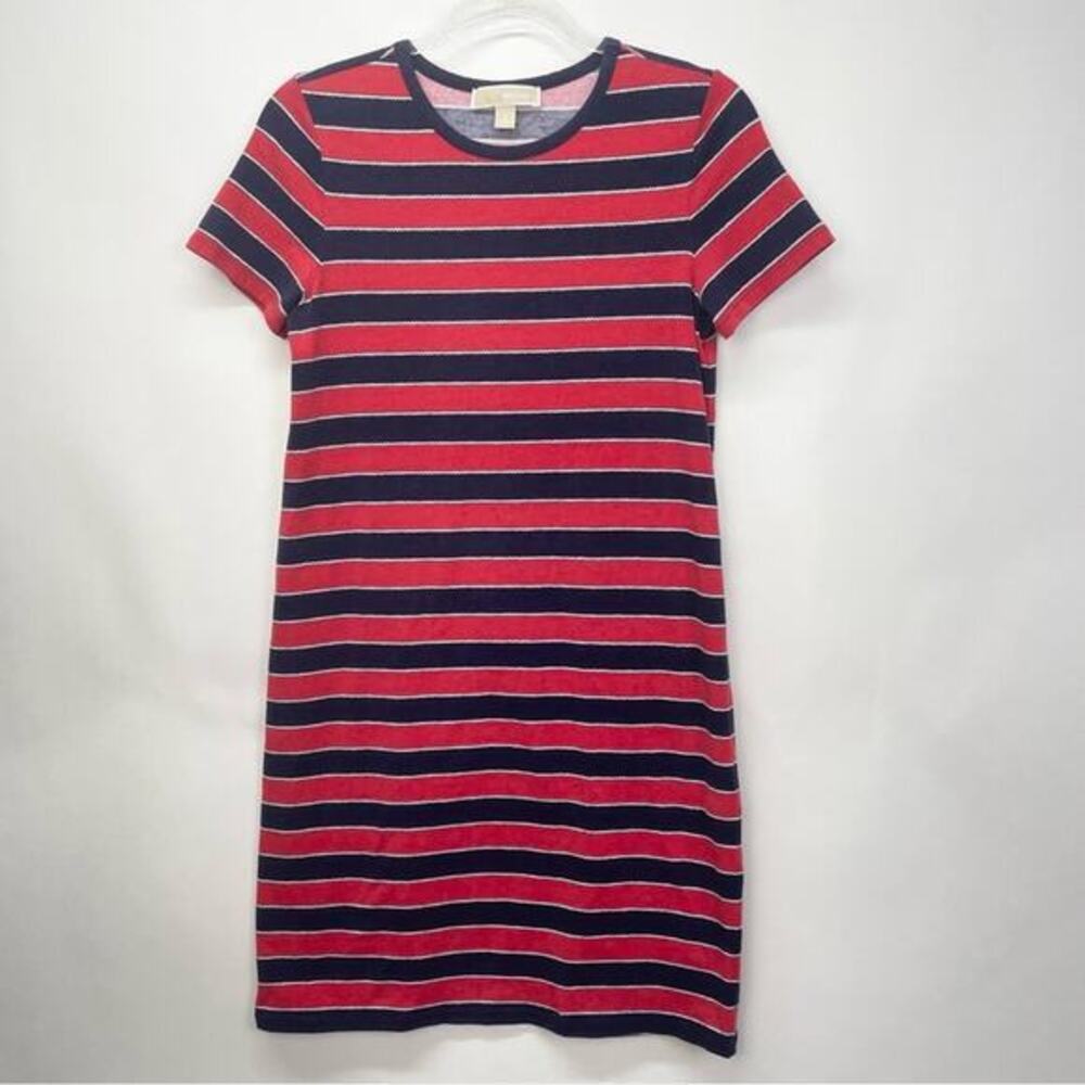 Michael Kors Striped Tee Shirt‎ Dress Size Small Classic Americana Nautical